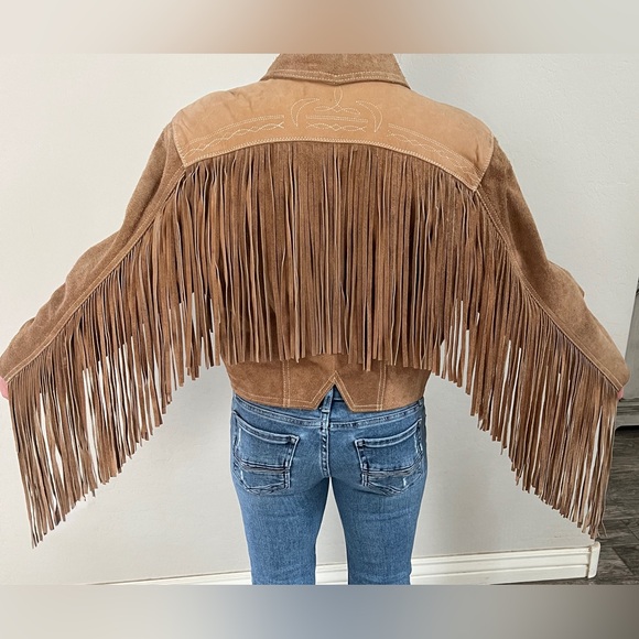 Avanti Suede/Leather Fringe Jacket - Picture 5 of 9